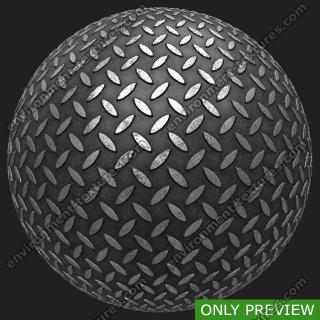 PBR Substance Material of Metal Floor Industrial